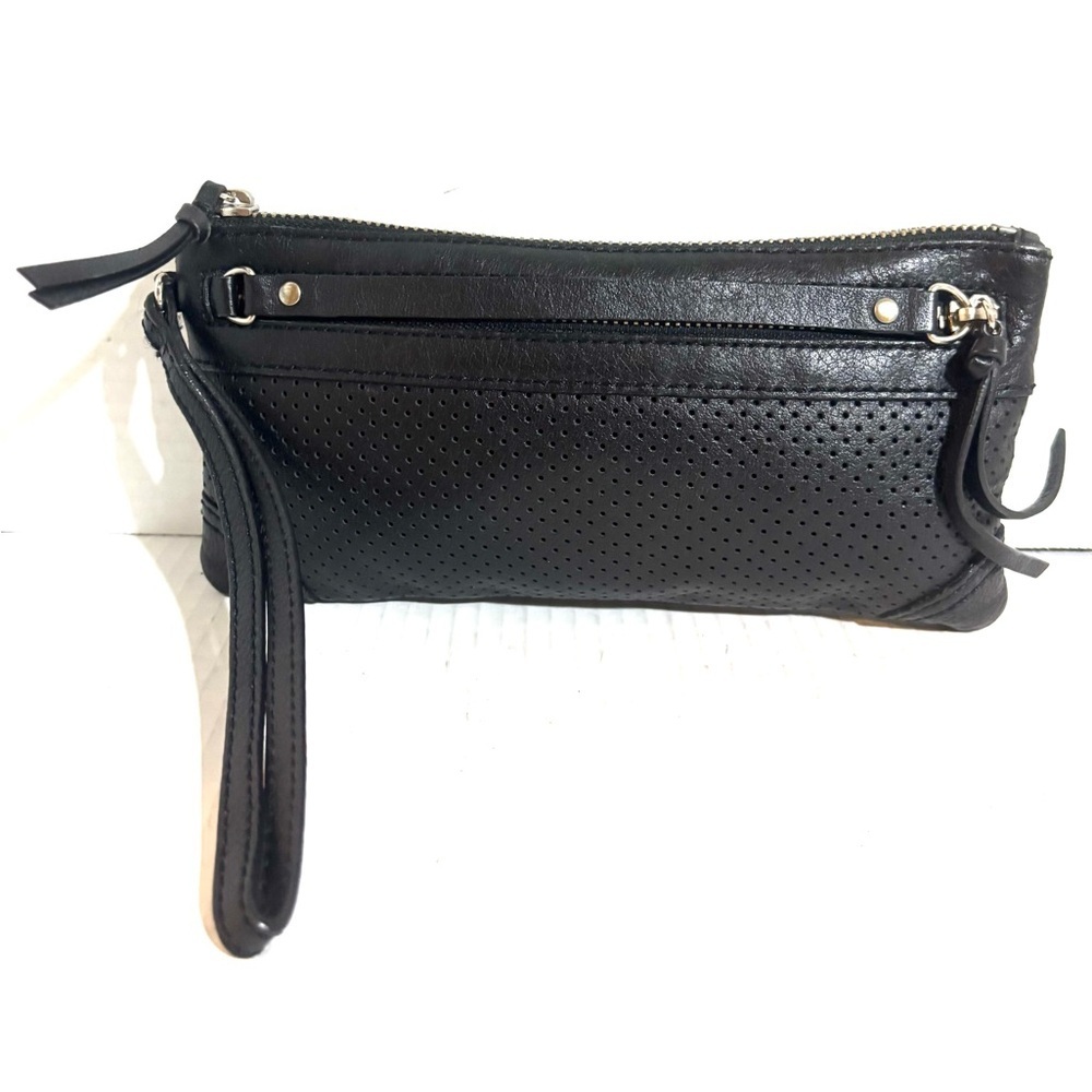 Banana Republic Black Perforated Wristlet